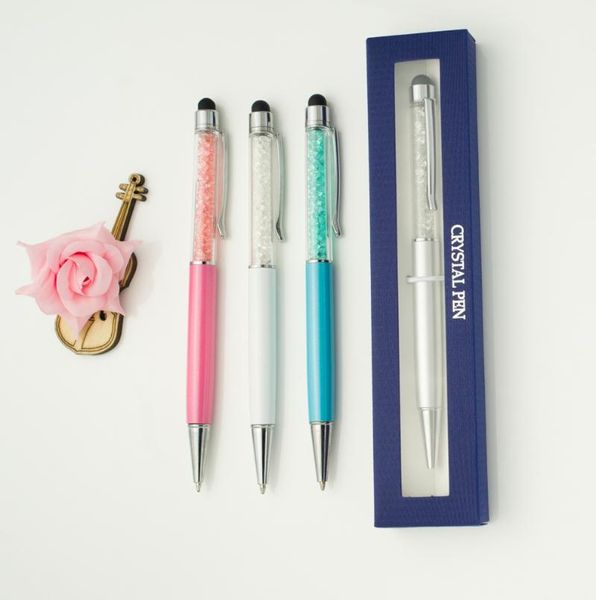 ballpoint pens creative crystal pen with gift box diamond stationery ballpen stylus touch, Blue;orange
ballpoint pens creative crystal pen with gift box diamond stationery ballpen stylus touch, Blue;orange