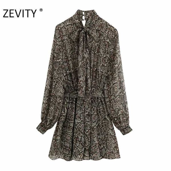 zevity women vintage snake skin print sashes chiffon mini dress chic ladies long sleeve bow collar vestido casual dresses ds4446 210603, Black;gray
zevity women vintage snake skin print sashes chiffon mini dress chic ladies long sleeve bow collar vestido casual dresses ds4446 210603, Black;gray