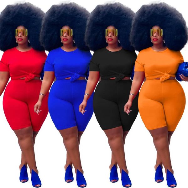 plus size tracksuits sports style two piece women's clothing wholesale fashion round neck casual loose solid color short suit drop, Black
plus size tracksuits sports style two piece women's clothing wholesale fashion round neck casual loose solid color short suit drop, Black