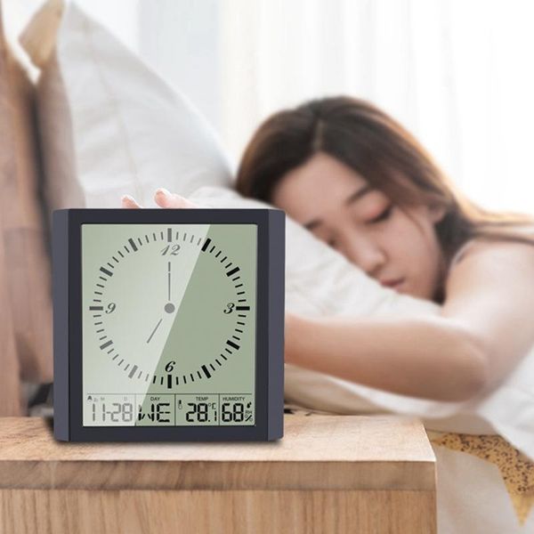 digital wall clock alarm clocks for bedroom home decor large lcd screen with time calendar temperature display
digital wall clock alarm clocks for bedroom home decor large lcd screen with time calendar temperature display