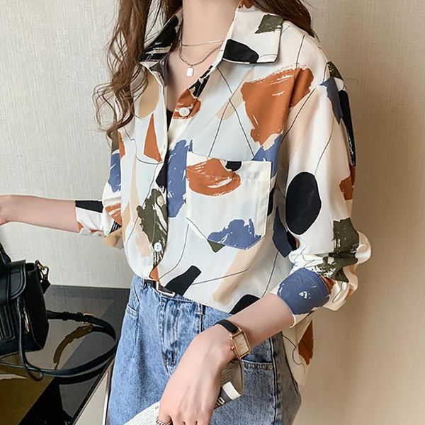 shintimes chemise femme chiffon blouse floral korean style woman shirts 2021 pockets button casual ladies womens clothing women's blou, White
shintimes chemise femme chiffon blouse floral korean style woman shirts 2021 pockets button casual ladies womens clothing women's blou, White