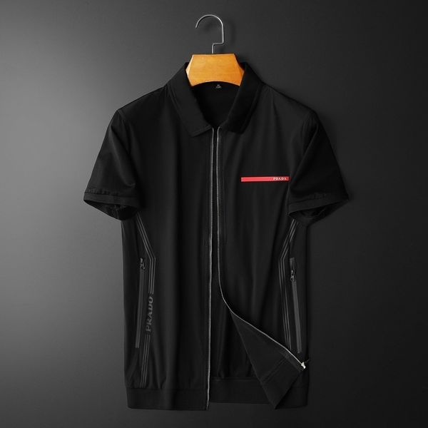 fashion t shirts 2021 summer high end lapel cardigan men's short sleeve casual coat half large size suit, White;black
fashion t shirts 2021 summer high end lapel cardigan men's short sleeve casual coat half large size suit, White;black