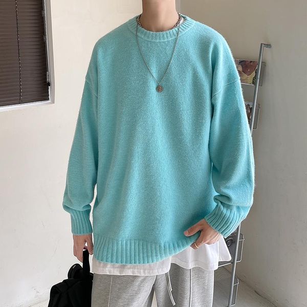 men's sweaters men solid color oversized long sleeve autumn winter streetwear pullovers knitwear, White;black
men's sweaters men solid color oversized long sleeve autumn winter streetwear pullovers knitwear, White;black