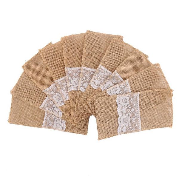 hanging baskets hessian burlap lace jute cutlery pocket knifes forks bag silverware holders for wedding st. valentine's day 50pcs
hanging baskets hessian burlap lace jute cutlery pocket knifes forks bag silverware holders for wedding st. valentine's day 50pcs