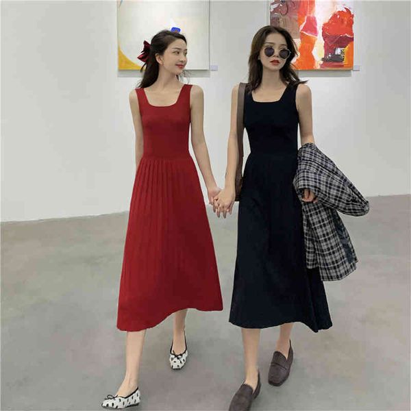 korobov new arrival square collar women dress preppy style knitted dresses female sweet chic solid vestidos femme 210430, Black;gray
korobov new arrival square collar women dress preppy style knitted dresses female sweet chic solid vestidos femme 210430, Black;gray