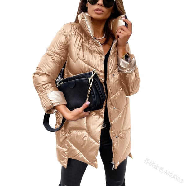 patchwork jacket women oversized female outerwear casual winter parka cotton padded coat warm quilted stand collar puffer jacket, Black
patchwork jacket women oversized female outerwear casual winter parka cotton padded coat warm quilted stand collar puffer jacket, Black