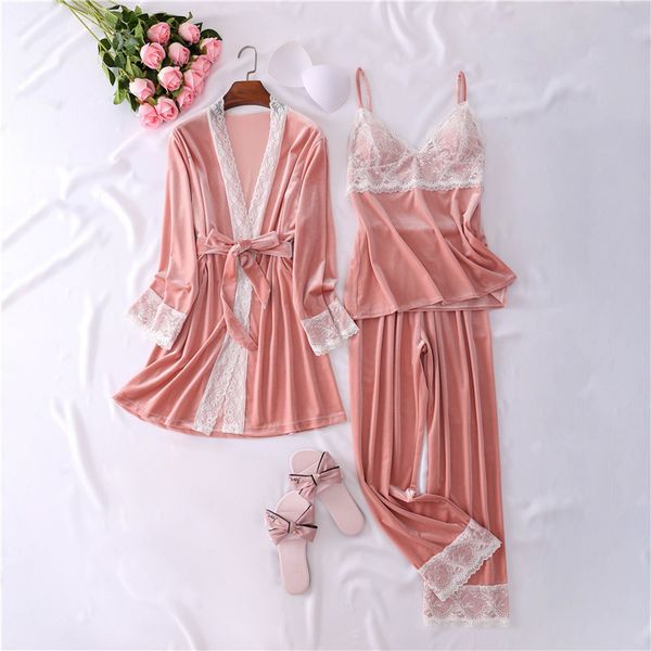 sleepwear autumn winter pajamas for woman elegant 3 pieces home suit veet sling trousers female robe sleepwear 2x9k h5zo, Black;red
sleepwear autumn winter pajamas for woman elegant 3 pieces home suit veet sling trousers female robe sleepwear 2x9k h5zo, Black;red