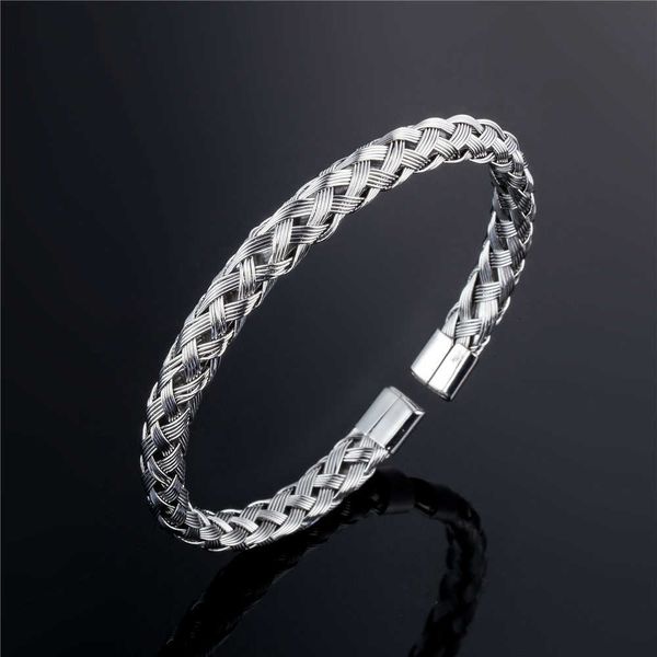 7mm stainless steel bracelet open round shape wheat weave bangle for girl jewelry gifts q0719, Black
7mm stainless steel bracelet open round shape wheat weave bangle for girl jewelry gifts q0719, Black