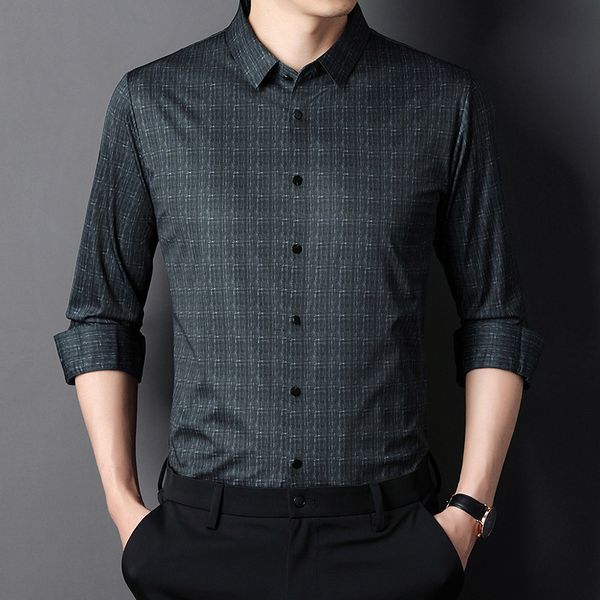 spring and autumn shirt middle-aged leisure fashion plaid lapel long sleeve men's shirt busins dad, Black
spring and autumn shirt middle-aged leisure fashion plaid lapel long sleeve men's shirt busins dad, Black