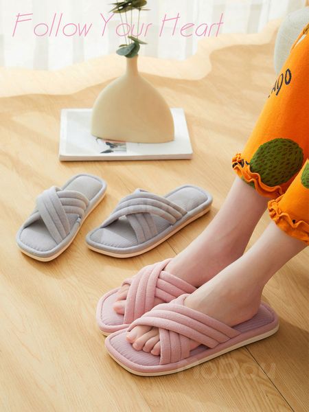 mo dou concise simple indoor women cotton fabric slippers corss band couples style soft eva sole bedroom ladies, Black
mo dou concise simple indoor women cotton fabric slippers corss band couples style soft eva sole bedroom ladies, Black