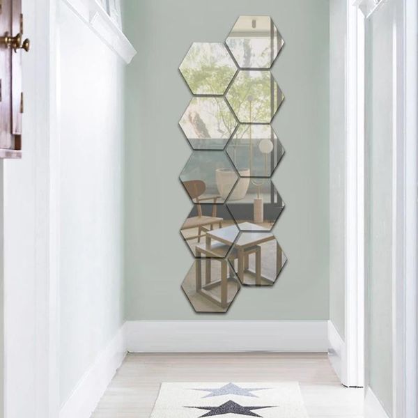 mirrors 12pcs self adhesive reflective hexagon shape mirror wall stickers espejos decoration mural for bedroom home decor
mirrors 12pcs self adhesive reflective hexagon shape mirror wall stickers espejos decoration mural for bedroom home decor