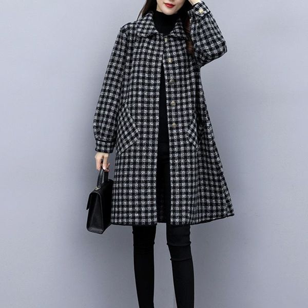 zoulv spring mid-length retro suit lapel check coat lady pocket long sleeve fashion commuter jacket winter with cotton crop women's woo, Black
zoulv spring mid-length retro suit lapel check coat lady pocket long sleeve fashion commuter jacket winter with cotton crop women's woo, Black