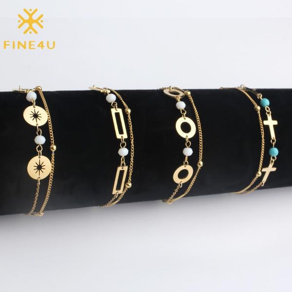charm bracelets fine4u b123 stainless steel hollow coin cross bracelet double layer gold color link 2021 summer jewelry gifts, Golden;silver
charm bracelets fine4u b123 stainless steel hollow coin cross bracelet double layer gold color link 2021 summer jewelry gifts, Golden;silver