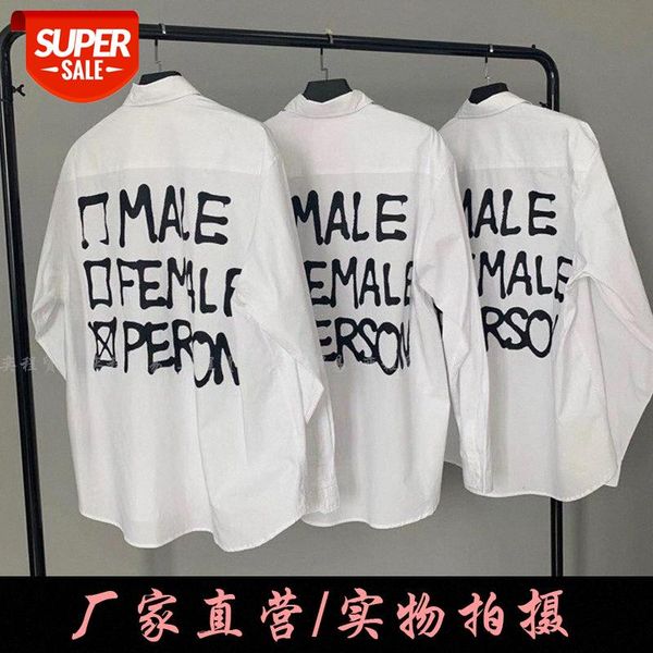 vtm long-sleeved loose shirt with lettering on the back for men and women casual #oq82, White;black
vtm long-sleeved loose shirt with lettering on the back for men and women casual #oq82, White;black