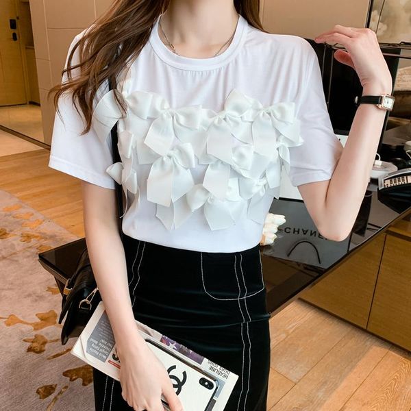 women's t-shirt small and all the 2021 moisture light ripe bowknot unlined upper garment of ins with short sleeves, White
women's t-shirt small and all the 2021 moisture light ripe bowknot unlined upper garment of ins with short sleeves, White