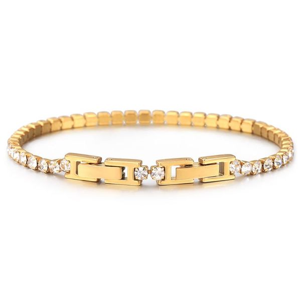 link, chain womens girls cubic zirconia tennis bracelets stainless steel gold color bracelet adjustable punk jewelry gift ddb333, Black
link, chain womens girls cubic zirconia tennis bracelets stainless steel gold color bracelet adjustable punk jewelry gift ddb333, Black