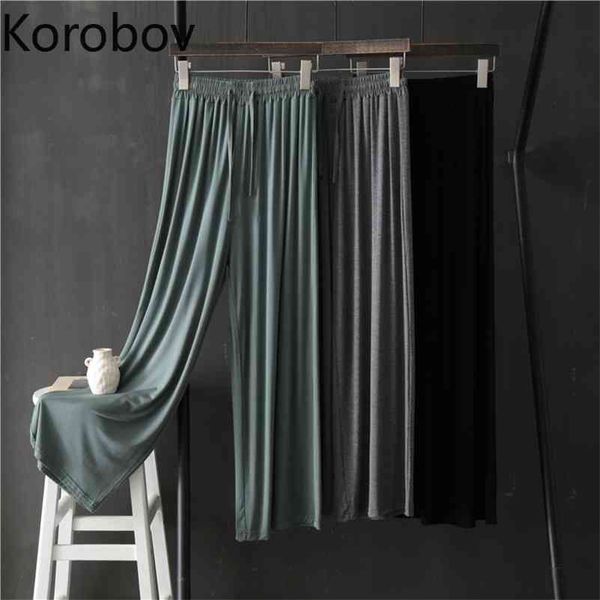 korobov new chic high waist wide leg pants korean solid loose casual long women trousers summer harajuku pants 2a558 210430, Black;white
korobov new chic high waist wide leg pants korean solid loose casual long women trousers summer harajuku pants 2a558 210430, Black;white
