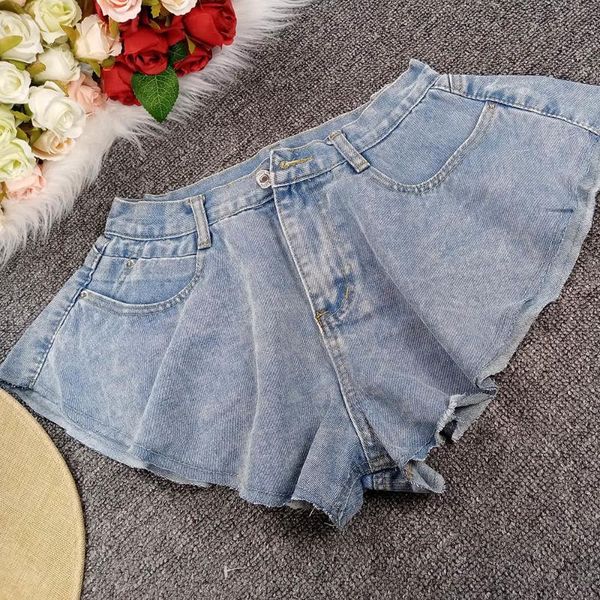 women's shorts vintage high waist summer woman flare jeans solid streetwear slim denim short pants 2021 fashion, White;black
women's shorts vintage high waist summer woman flare jeans solid streetwear slim denim short pants 2021 fashion, White;black