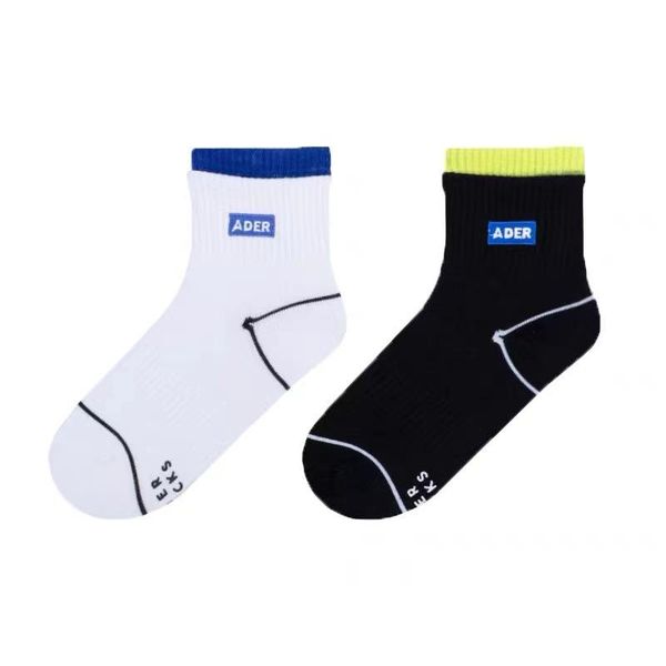 men's socks 2pcs ader double screw letters embroidery white and blue side breathable sports street trend women's fashion stockings, Black
men's socks 2pcs ader double screw letters embroidery white and blue side breathable sports street trend women's fashion stockings, Black