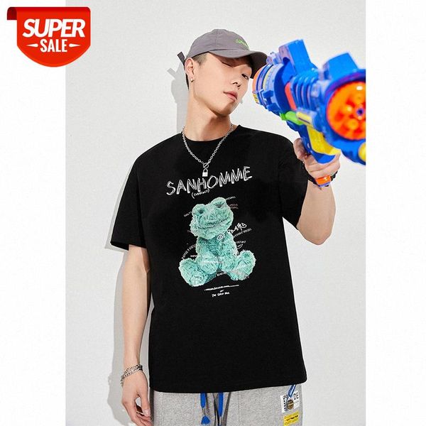 mansclot bear print round neck short sleeve t-shirt male half couple #ee0m, White;black
mansclot bear print round neck short sleeve t-shirt male half couple #ee0m, White;black