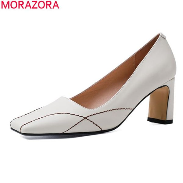dress shoes morazora 2021 arrival fashion women pumps genuine leather thick high heels square toe summer party, Black
dress shoes morazora 2021 arrival fashion women pumps genuine leather thick high heels square toe summer party, Black