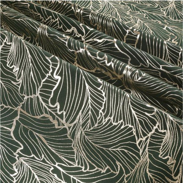 disposable table covers banana leaf pattern tablecloth cotton linen cloth home kitchen (green)