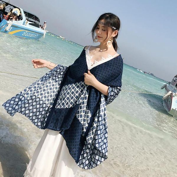 scarves cotton scarf women large shawls feather print stoles long bandana female, Blue;gray
scarves cotton scarf women large shawls feather print stoles long bandana female, Blue;gray