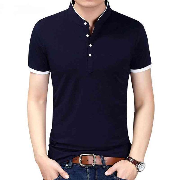 tee 2021 summer new solid color fashion brand clothing slim short-sleeved men's stand-up collar casual t-shirt, White;black
tee 2021 summer new solid color fashion brand clothing slim short-sleeved men's stand-up collar casual t-shirt, White;black