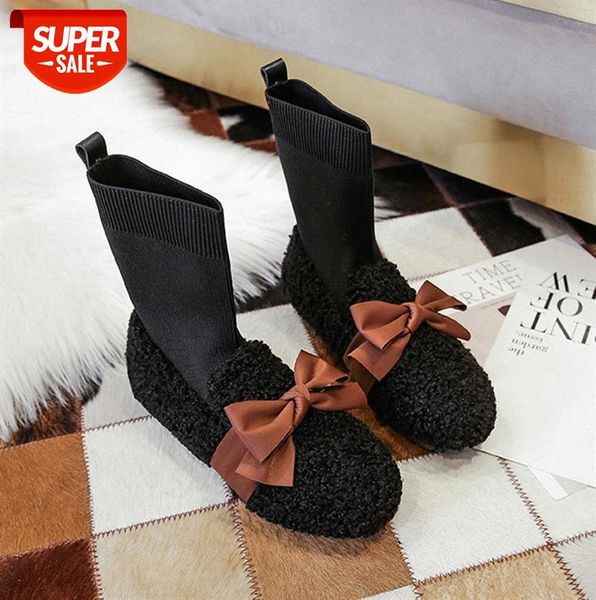 elastic stocking boots, thick-soled mid-tube snow bow-knot short women's outer wear large-size cotton women #273m, Black
elastic stocking boots, thick-soled mid-tube snow bow-knot short women's outer wear large-size cotton women #273m, Black