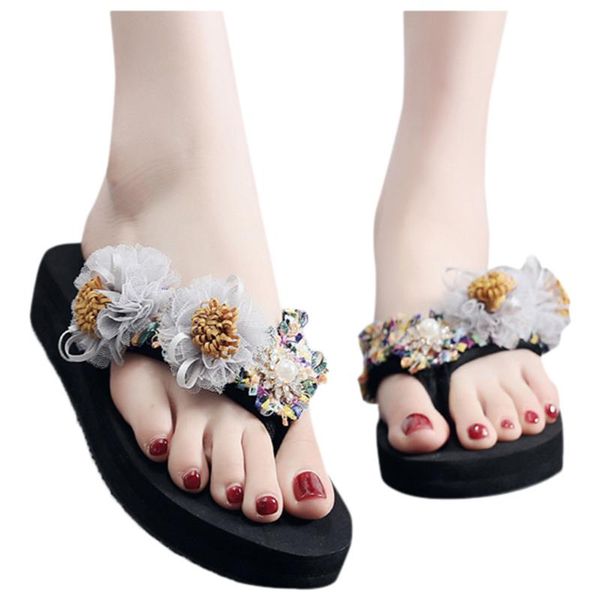 summer beach sandals women shoes zapatos de mujer girls bohemian flower wedges slipper non-slip hiking walking, Black
summer beach sandals women shoes zapatos de mujer girls bohemian flower wedges slipper non-slip hiking walking, Black