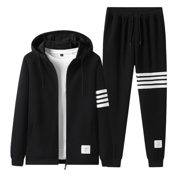 autumn winter men's waffle four bar korean fashion leisure, comfortable, simple and versatile sports hooded cardigan set, Gray
autumn winter men's waffle four bar korean fashion leisure, comfortable, simple and versatile sports hooded cardigan set, Gray