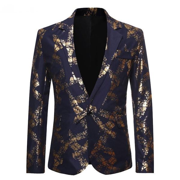 men's suits & blazers fashion men black navy blue gold print jacket wedding suit causal blazer singer host dj stage jackets musician co, White;black
men's suits & blazers fashion men black navy blue gold print jacket wedding suit causal blazer singer host dj stage jackets musician co, White;black