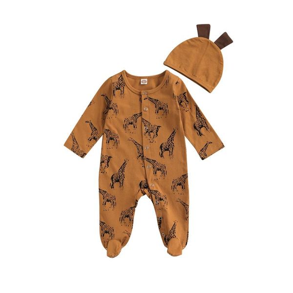 jumpsuits spring fall baby girls boys 2pcs clothes set single-breasted cartoon animal print long sleeve romper jumpsuit + hat 0-6months, Blue
jumpsuits spring fall baby girls boys 2pcs clothes set single-breasted cartoon animal print long sleeve romper jumpsuit + hat 0-6months, Blue