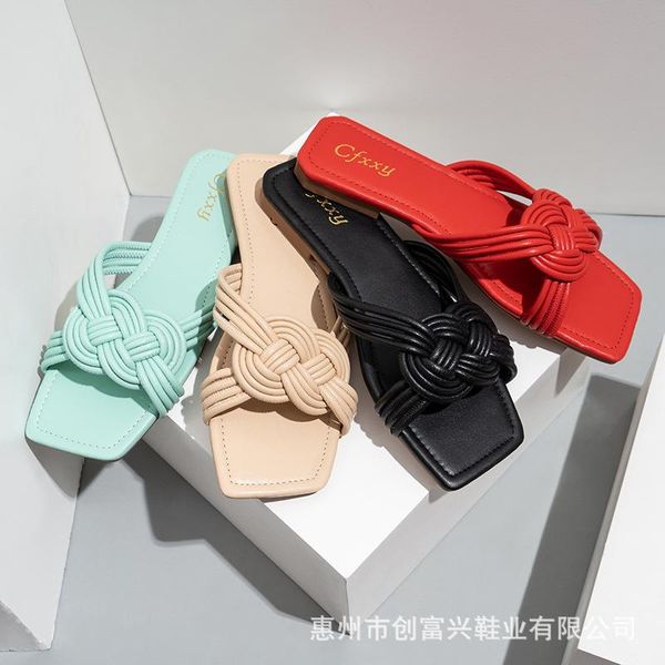 women slippers summer sandals 2021 beach fashion knitting open toe ladies shoes cross strap female slides rome flat flip flops, Black
women slippers summer sandals 2021 beach fashion knitting open toe ladies shoes cross strap female slides rome flat flip flops, Black