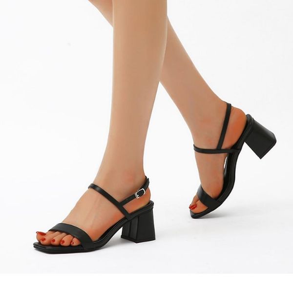 women summer chunky mid high heels sandals shoes woman luxury pu leather wedding party sandalias mujer sapato feminino n415, Black
women summer chunky mid high heels sandals shoes woman luxury pu leather wedding party sandalias mujer sapato feminino n415, Black