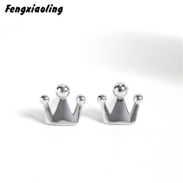 fengxiaoling 100% real 925 sterling silver mini trendy crown earrings for women minimalist fine jewelry cute 2021 gift stud, Golden;silver
fengxiaoling 100% real 925 sterling silver mini trendy crown earrings for women minimalist fine jewelry cute 2021 gift stud, Golden;silver