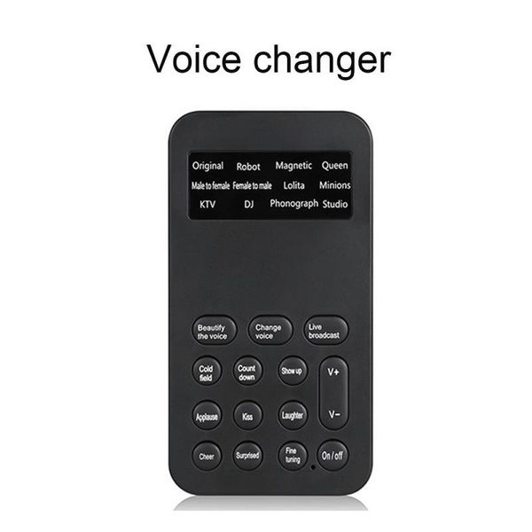 voice changer mini sound card for phone computer lap12 kinds of effects change male into female microphones
voice changer mini sound card for phone computer lap12 kinds of effects change male into female microphones