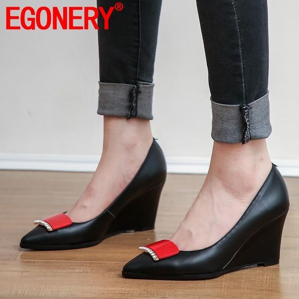 dress shoes egonery autumn fashion women pumps outside high heels pointed toe genuine leather drop size 33-42, Black
dress shoes egonery autumn fashion women pumps outside high heels pointed toe genuine leather drop size 33-42, Black