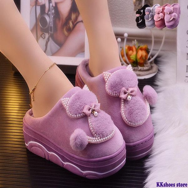 women's slippers rhinestone platform home ladies winter indoor shoes woman house slipper pantoufles femme, Black
women's slippers rhinestone platform home ladies winter indoor shoes woman house slipper pantoufles femme, Black