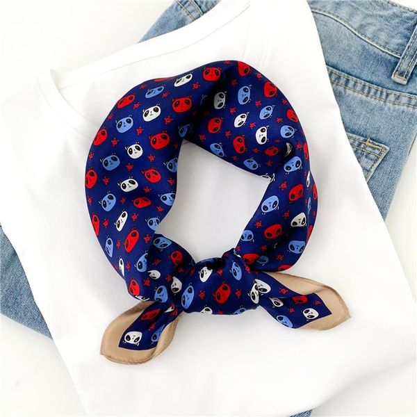 scarves 2021 spring women real silk neck panda print small square hairband neckerchief foulard female bandana, Blue;gray
scarves 2021 spring women real silk neck panda print small square hairband neckerchief foulard female bandana, Blue;gray