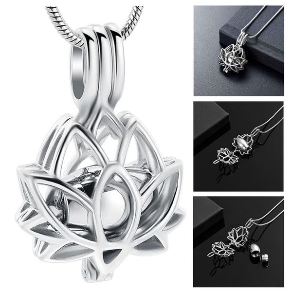 2021 stainless steel lotus flower keepsake pendant locket necklace hold rose gold hollow cremation urn jewelry for memorial ash, Silver
2021 stainless steel lotus flower keepsake pendant locket necklace hold rose gold hollow cremation urn jewelry for memorial ash, Silver