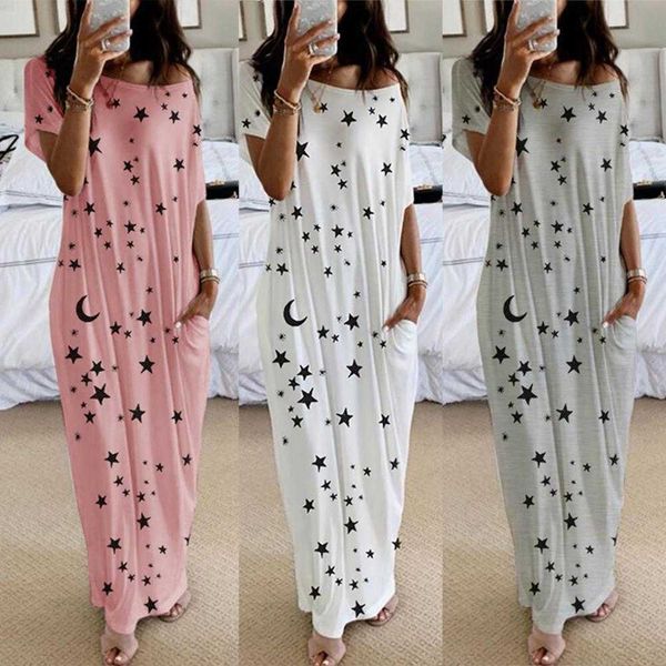 80% new arrival 2021 women casual short sleeve stars moon print one shoulder pockets loose long dress y1006, Black;gray
80% new arrival 2021 women casual short sleeve stars moon print one shoulder pockets loose long dress y1006, Black;gray