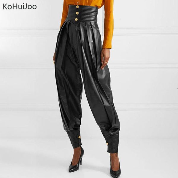 women's pants & capris kohuijoo harem leather pant women golden button casual loose pu trousers female high street runway full length, Black;white
women's pants & capris kohuijoo harem leather pant women golden button casual loose pu trousers female high street runway full length, Black;white