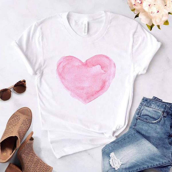 women's t-shirt ladies casual basis o-collar white shirt short sleeve love graphic printing
women's t-shirt ladies casual basis o-collar white shirt short sleeve love graphic printing