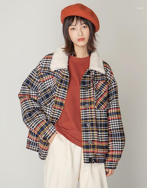 women's down & parkas 2021 korean winter jacket women casual retro plaid warm coat fashion short coat1, Black
women's down & parkas 2021 korean winter jacket women casual retro plaid warm coat fashion short coat1, Black