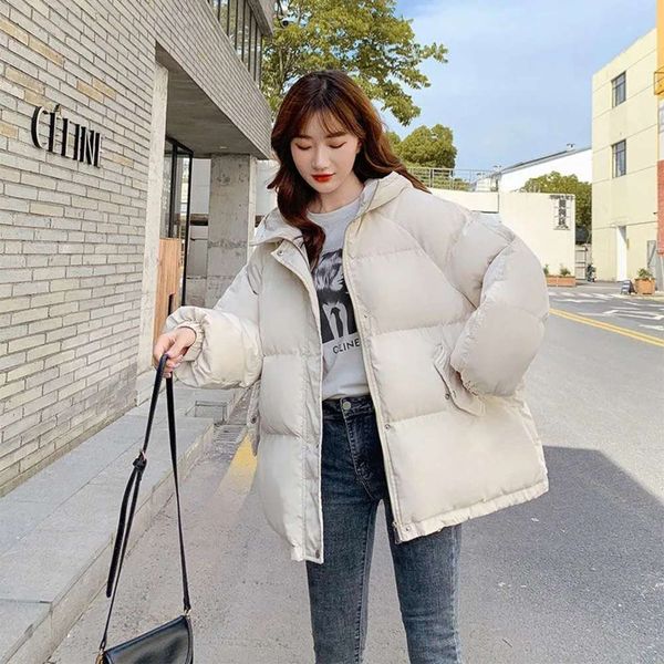 season short thickened cotton jacket women's version loose down student bread winter, Black
season short thickened cotton jacket women's version loose down student bread winter, Black