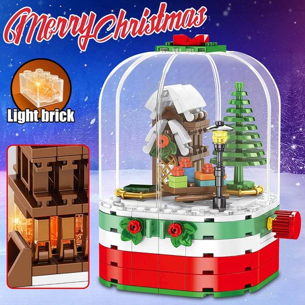 Merry Christmas Theme Santa Claus Building Blocks DIY Xmas Rotating LED Glowing Hut Bricks Gift Toys for Children
Merry Christmas Theme Santa Claus Building Blocks DIY Xmas Rotating LED Glowing Hut Bricks Gift Toys for Children