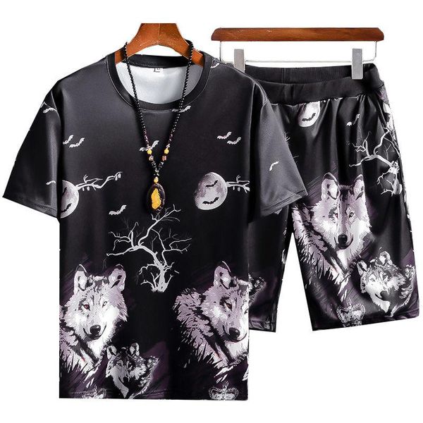 men's tracksuits leisure sports suit summer short sleeve pants youth ventilation training two-piece loose fitness, Gray
men's tracksuits leisure sports suit summer short sleeve pants youth ventilation training two-piece loose fitness, Gray
