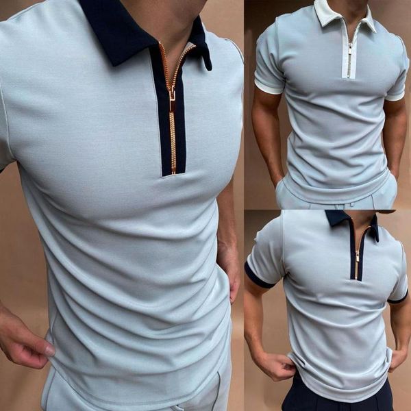 men's casual shirts fashionmen shirt color matching short sleeves lightweight summer turn-down collar zipper male for daily work, White;black
men's casual shirts fashionmen shirt color matching short sleeves lightweight summer turn-down collar zipper male for daily work, White;black