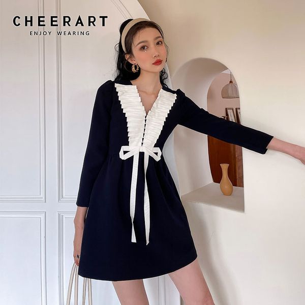 royalblue vintage long sleeve a line mini dress women v neck bow tie tunic ladies autumn winter fall clothes 210427, Black;gray
royalblue vintage long sleeve a line mini dress women v neck bow tie tunic ladies autumn winter fall clothes 210427, Black;gray